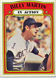 1972 Topps Baseball Cards      034      Billy Martin IA